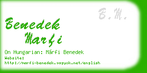 benedek marfi business card